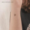 D Uppercase Serif Letter Temporary Tattoo (Set Of 3) -Da Vinci Shop 1741694061241