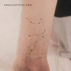 Minimalist Aquarius Constellation Temporary Tattoo By Puntuak (Set Of 3)