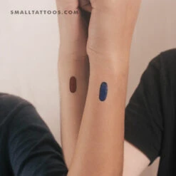 Matching Blue And Red Pill Temporary Tattoos - Set Of 3+3 -Da Vinci Shop 1741694803434
