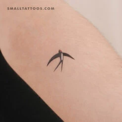 Swallow By Ann Lilya Temporary Tattoo (Set Of 3)