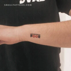 Bitcoin Have Fun Staying Poor Temporary Tattoo (Set Of 3)