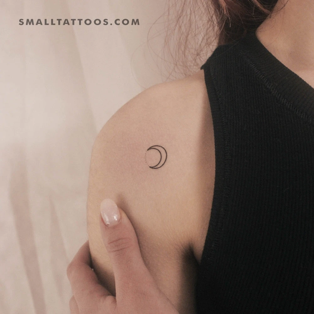 Crescent And Star Dots Temporary Tattoo (Set Of 3) 3 Crescent And Star Dots Temporary Tattoo (Set Of 3)