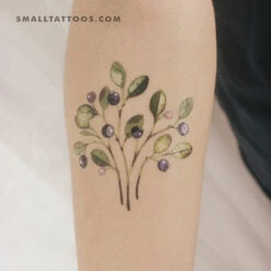 Blueberries By Ann Lilya Temporary Tattoo (Set Of 3)