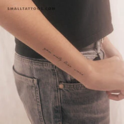 You Only Live Once Temporary Tattoo (Set Of 3)