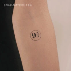 Platform Nine And Three-Quarters Temporary Tattoo (Set Of 3)