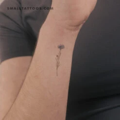 Small Cornflower By Ann Lilya Temporary Tattoo (Set Of 3)