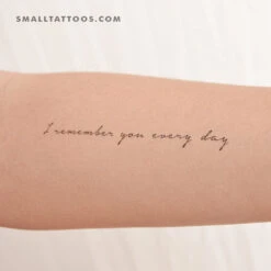 I Remember You Every Day Temporary Tattoo - Set Of 3