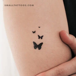 Four Black Butterflies Temporary Tattoo (Set Of 3) -Da Vinci Shop 1747825520735