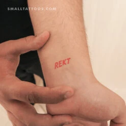 Rekt Temporary Tattoo (Set Of 3)