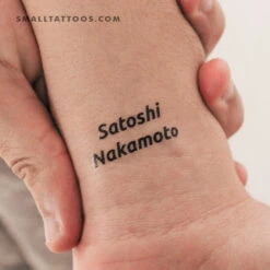 Satoshi Nakamoto Temporary Tattoo (Set Of 3)