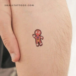 Gingerbread Temporary Tattoo (Set Of 3)
