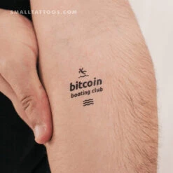 Bitcoin Boating Club Temporary Tattoo (Set Of 3)
