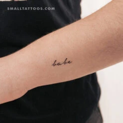 Babe Temporary Tattoo (Set Of 3)