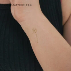 Green Four-Leaf Clover Temporary Tattoo (Set Of 3)