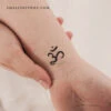 Fine Line Om Temporary Tattoo (Set Of 3)