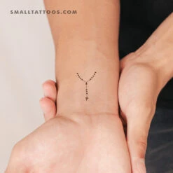 Rosary Temporary Tattoo (Set Of 3)