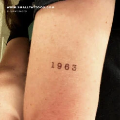 1963 Birth Year Temporary Tattoo (Set Of 3) -Da Vinci Shop 1963 birth year st tt