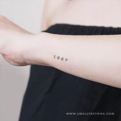 1987 Birth Year Temporary Tattoo (Set Of 3) -Da Vinci Shop 1987 temporary tattoo