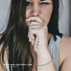 1990 Birth Year Temporary Tattoo (Set Of 3) -Da Vinci Shop 1990 temporary tattoo st