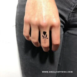 Black Rose Temporary Tattoo By 1991.ink (Set Of 3)