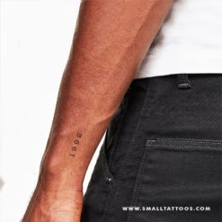 1992 Birth Year Temporary Tattoo (Set Of 3) -Da Vinci Shop 1992 birth year tatteco little temporary tattoo