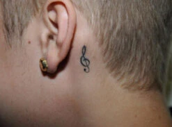 Small Treble Clef Temporary Tattoo (Set Of 3) -Da Vinci Shop Justin Bieber Treble Clef Tattoo1