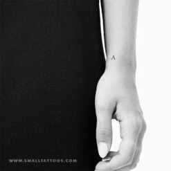 A Uppercase Serif Letter Temporary Tattoo (Set Of 3) 10 A Uppercase Serif Letter Temporary Tattoo (Set Of 3) -Da Vinci Shop a serif capital letter small tattoos temporary tattoo