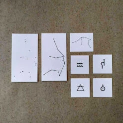 Aquarius Astrology Symbols Temporary Tattoo Set