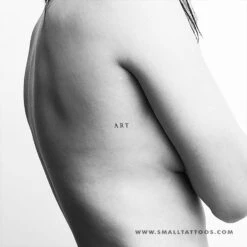 'ART' Temporary Tattoo (Set Of 3)