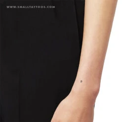 B Uppercase Typewriter Letter Temporary Tattoo (Set Of 3) -Da Vinci Shop b typewriter uppercase tatteco temporary tattoo