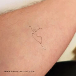 Ballet Dancer Temporary Tattoo (Set Of 3) -Da Vinci Shop ballerina fine line st