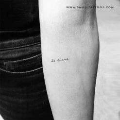 Be Brave Temporary Tattoo (Set Of 3) -Da Vinci Shop be brave minimalist tatteco temporary tattoo