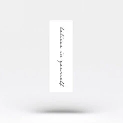Believe In Yourself Temporary Tattoo (Set Of 3) -Da Vinci Shop believe in yourself temporary tattoo