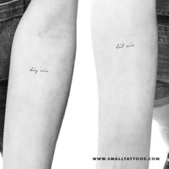 Matching Big Sis And Lil Sis Temporary Tattoo (Set Of 3+3) 9 Matching Big Sis And Lil Sis Temporary Tattoo (Set Of 3+3) -Da Vinci Shop big sis lil sis temporary tattoo