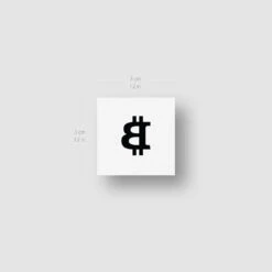 Bitcoin Symbol Temporary Tattoo (Set Of 3) -Da Vinci Shop bitcoin logo temporary tattoo 1