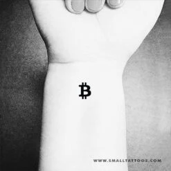 Bitcoin Symbol Temporary Tattoo (Set Of 3) -Da Vinci Shop bitcoin logo temporary tattoo