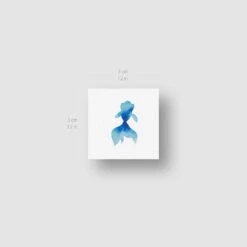 Blue Betta Fish Temporary Tattoo By Zihee (Set Of 3) -Da Vinci Shop blue fish tatteco