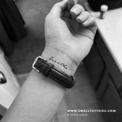 'Breathe' Temporary Tattoo (Set Of 3) -Da Vinci Shop breathe tatteco temporary tattoo 1