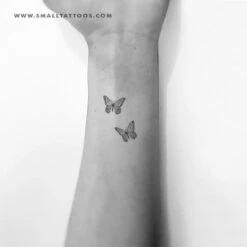 Butterfly Couple Temporary Tattoo (Set Of 3)