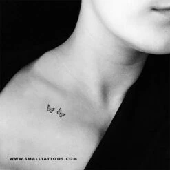 Two Butterflies Temporary Tattoo (Set Of 3) -Da Vinci Shop butterfly couple tatteco temporary tattoo st