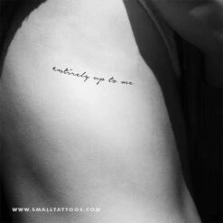 Entirely Up To Me Temporary Tattoo (Set Of 3) -Da Vinci Shop bw entirely up to me temporary tattoo