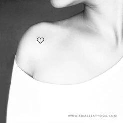 Small Heart Outline Temporary Tattoo (Set Of 3) -Da Vinci Shop conventional heart outline temporary
