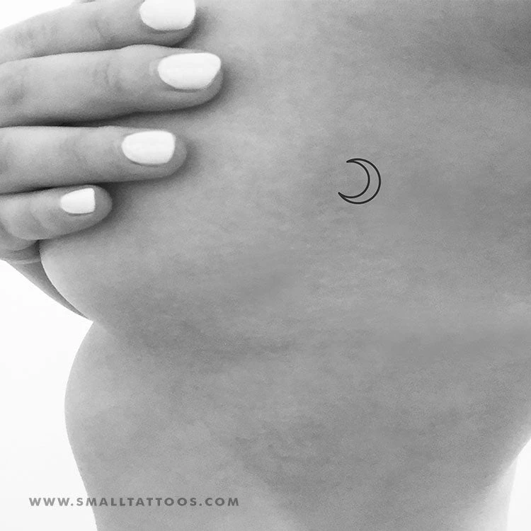 Crescent Moon Outline Temporary Tattoo (Set Of 3) 6 Crescent Moon Outline Temporary Tattoo (Set Of 3) - Image 4