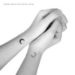 Matching Crescent Moon Temporary Tattoo(Set Of 3+3) -Da Vinci Shop crescent moon temporary tattoo cca98f6e 3f10 47ed 95f2 792503a77b5d