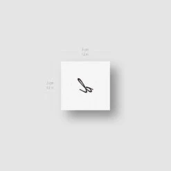 D Handwritten Letter Temporary Tattoo (Set Of 3) -Da Vinci Shop d handwritten temporary tattoo