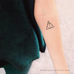 Deathly Hallows Temporary Tattoo (Set Of 3) -Da Vinci Shop deathly hallows temporary tattoo