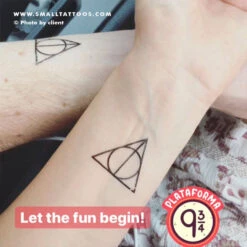 Deathly Hallows Temporary Tattoo (Set Of 3) -Da Vinci Shop deathly hallows temporary tattoo customer photo