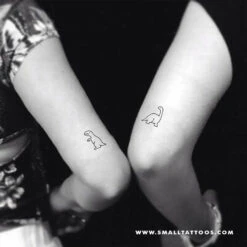 Matching Dinosaur Temporary Tattoo (Set Of 3x3) -Da Vinci Shop dinosaur couple tatteco