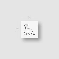 Matching Dinosaur Temporary Tattoo (Set Of 3x3) -Da Vinci Shop diplodocus tattoo