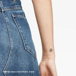 Earth Planet Symbol Temporary Tattoo (Set Of 3) -Da Vinci Shop earth planetary symbol temporary